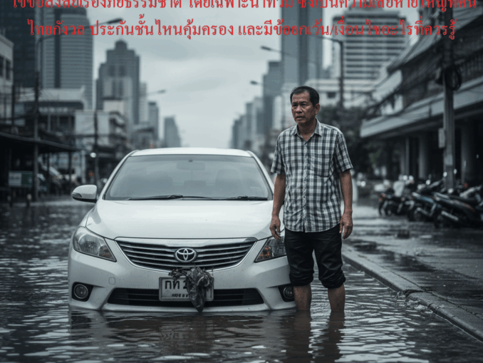 น้ำท่วมรถ เคลมได้หรือไม่